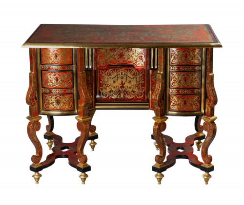 A Louis XIV Boulle marquetry bureau Mazarin, attributed to Nicolas Sageot