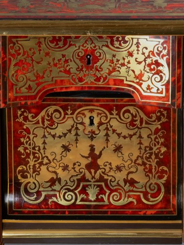 Bureau Mazarin en marqueterie Boulle, époque Louis XIV, attribué à Nicolas Sageot - Louis XIV