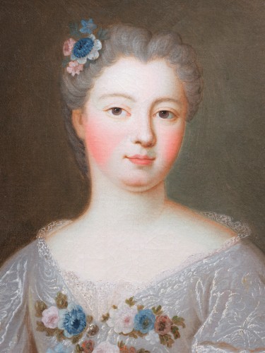 Antiquités - Marie-Anne de Bourbon-Condé en Flore, atelier de Pierre Gobert vers 1715