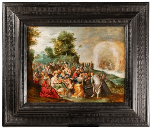 Traversée de la mer Rouge, atelier de Frans Francken II, école Anversoise du XVIIe