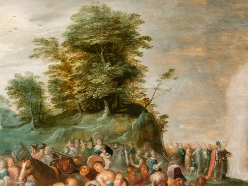 Tableaux et dessins Tableaux XVIIe siècle - Traversée de la mer Rouge, atelier de Frans Francken II, école Anversoise du XVIIe