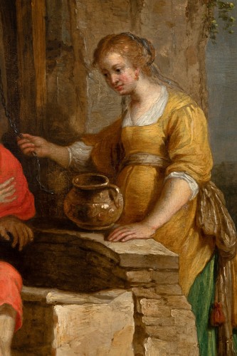 Le Christ et la Samaritaine, école anversoise du XVIIe siècle - Galerie Nicolas Lenté