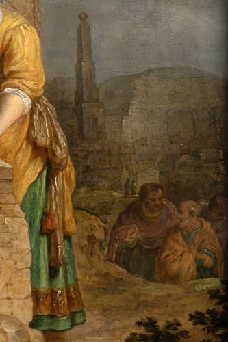 Louis XIII - Le Christ et la Samaritaine, école anversoise du XVIIe siècle