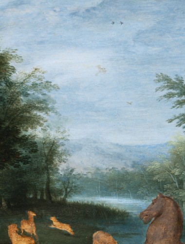 Adam and Eve in paradise, studio of  Jan Brueghel the Younger (1601-1678) - Louis XIII