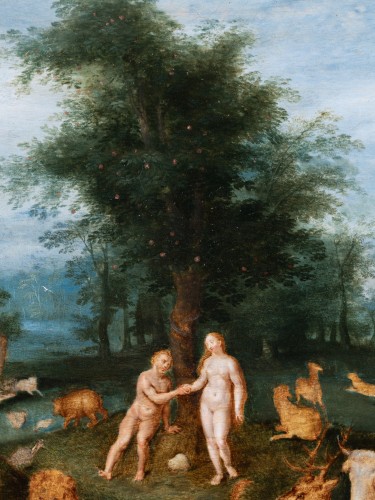 Louis XIII - Adam and Eve in paradise, studio of  Jan Brueghel the Younger (1601-1678)