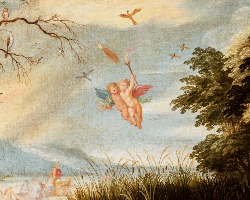 L’allégorie des quatre éléments, élève de Jan Brueghel le Jeune (1601-1678) - Galerie Nicolas Lenté