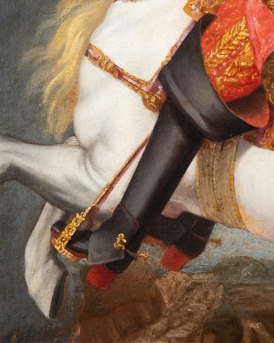 Portrait équestre de Louis XIV, atelier de René-Antoine Houasse, vers 1690 - Louis XIV