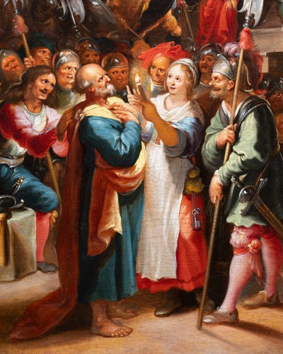 XVIIe siècle - Le reniement de Saint Pierre - Hieronymus FRANCKEN III (1611 - 1671)