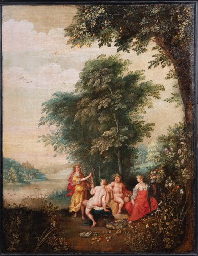 Mobilier Cabinet & Coffre - Cabinet Anversois avec des peintures, cercle de Hendrick Van Balen, vers 1630