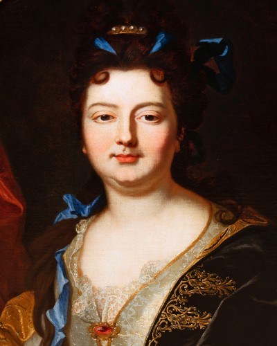 Portrait de la comtesse de Meslay, Hyacinthe Rigaud et atelier, autour de 1700 - Tableaux et dessins Style Louis XIV