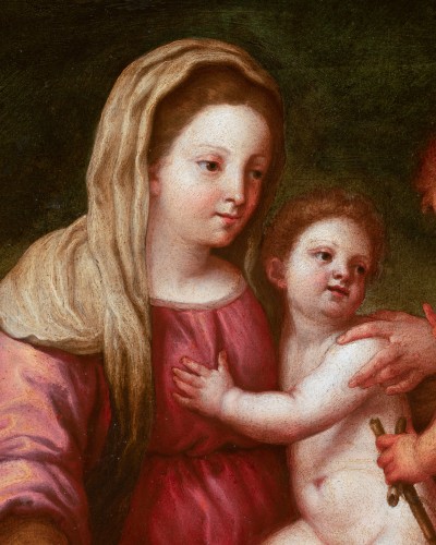 Vierge à l'Enfant avec saint Jean, École Florentine du XVIe siècle - Galerie Nicolas Lenté