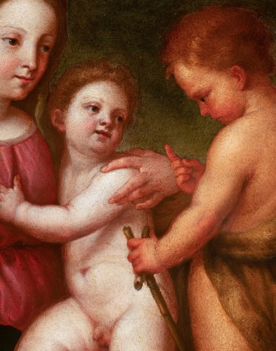 Vierge à l'Enfant avec saint Jean, École Florentine du XVIe siècle - Renaissance