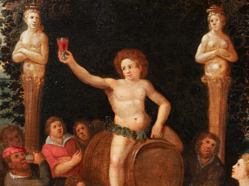 Hommage à Bacchus, atelier de Louis de Caullery (Caullery,1580 - Anvers, 1621) - Renaissance