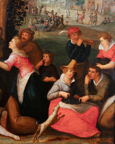 Antiquités - Hommage à Bacchus, atelier de Louis de Caullery (Caullery,1580 - Anvers, 1621)