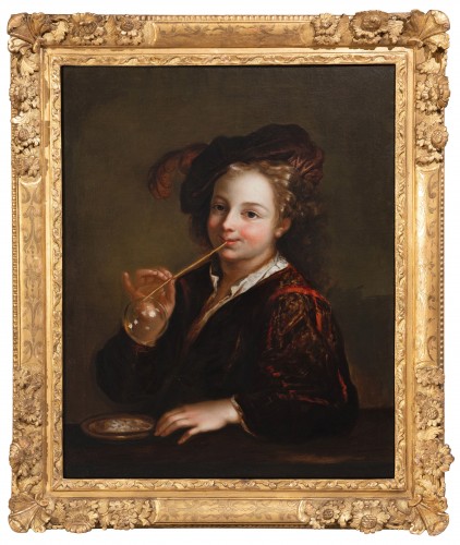 Boy with soap bubbles, studio of Alexis Grimou (1678-1733)
