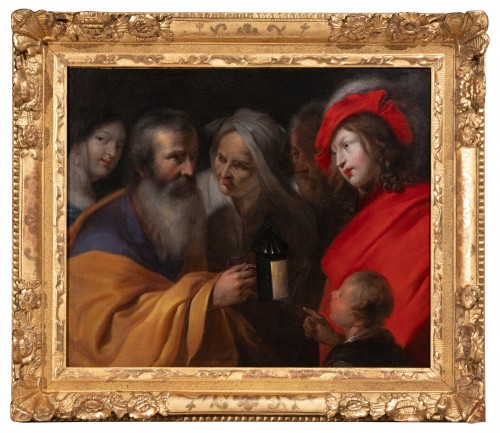Diogène cherchant un homme, atelier de P. Van Mol, Paris milieu du XVIIe siècle