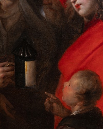 XVIIe siècle - Diogène cherchant un homme, atelier de P. Van Mol, Paris milieu du XVIIe siècle