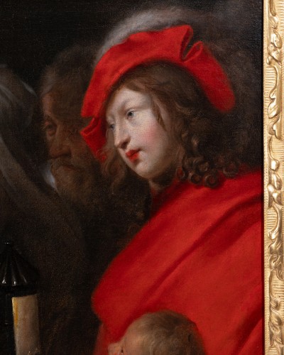 Antiquités - Diogène cherchant un homme, atelier de P. Van Mol, Paris milieu du XVIIe siècle