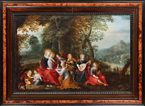 Madonna and Child with Angels, attributed to L. de Caullery & A. Govaerts