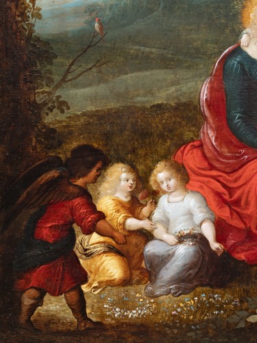 Madonna and Child with Angels, attributed to L. de Caullery &amp; A. Govaerts - 