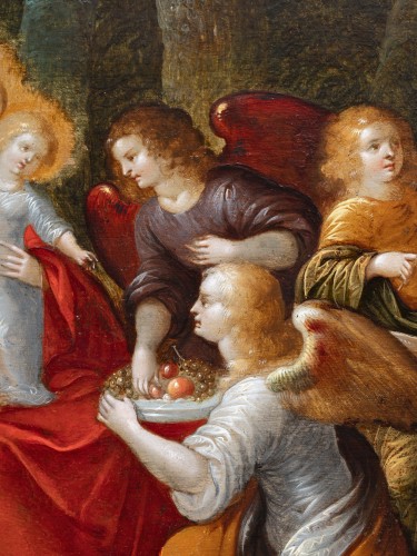 Madonna and Child with Angels, attributed to L. de Caullery &amp; A. Govaerts - Louis XIII