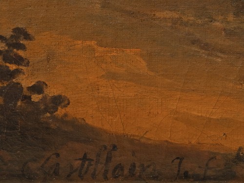 Antiquités - Louis XIV on horseback before Mons, signed Charles Chastelain (Paris, 1672-