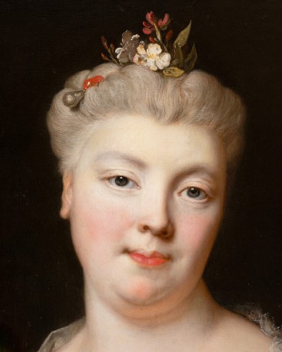 XVIIIe siècle - Portrait de la Baronne de Prangins par Nicolas de Largillièrre, Paris, vers 1715