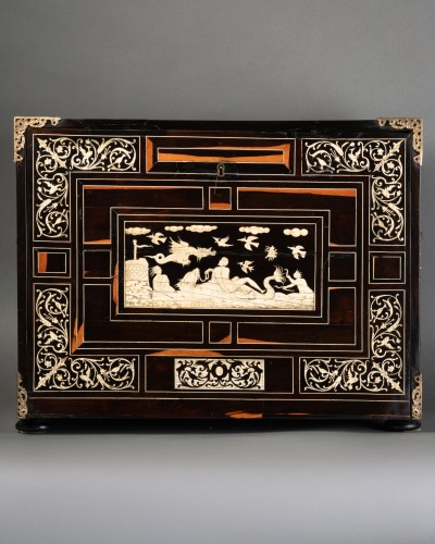Renaissance - A 17th c. Italian (Lombardy) ebony and ivory inlaid cabinet