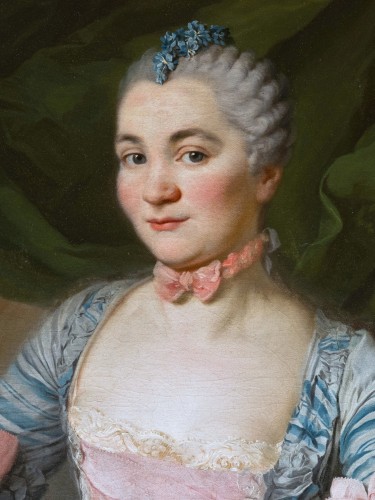 Tableaux et dessins Tableaux XVIIIe siècle - Portrait d’une dame avec son fils, atelier de François Hubert Drouais, vers 1760