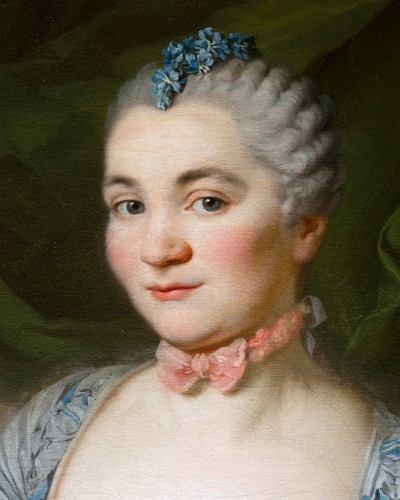 Antiquités - Portrait d’une dame avec son fils, atelier de François Hubert Drouais, vers 1760