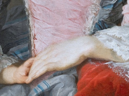 Antiquités - Portrait d’une dame avec son fils, atelier de François Hubert Drouais, vers 1760