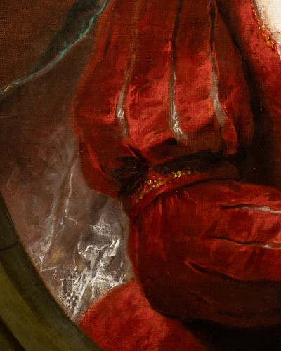 18th century - Portrait of a lady in a masquerade costume, signed François de Troy