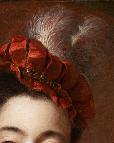 Portrait of a lady in a masquerade costume, signed François de Troy - French Regence