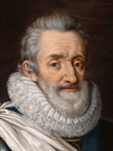 Tableaux et dessins Tableaux XVIIe siècle - Portrait d’Henri IV en armure, atelier de Frans Pourbus, vers 1610