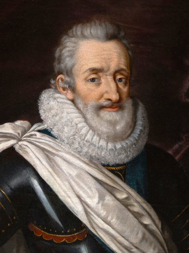 Portrait d’Henri IV en armure, atelier de Frans Pourbus, vers 1610 - Galerie Nicolas Lenté