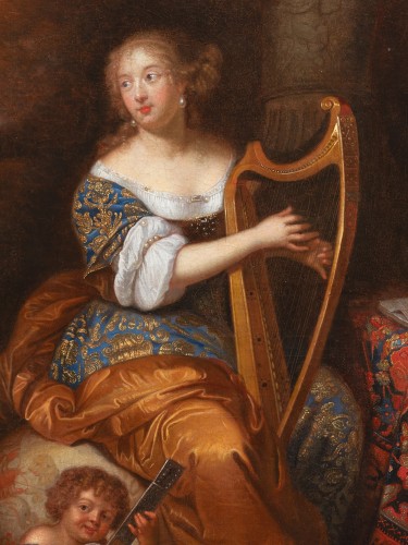 Paintings & Drawings  - Portrait of marquise de Montespan, studio of Caspar Netscher, 17th century