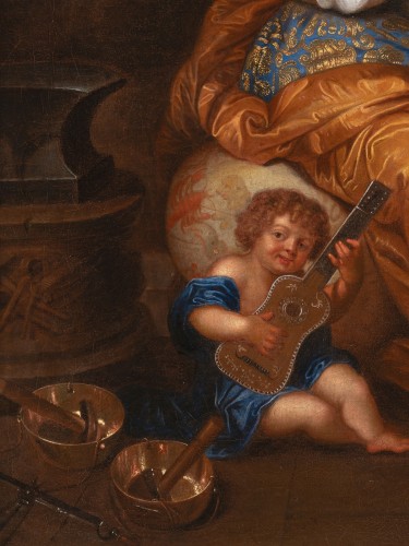 Antiquités - Portrait of marquise de Montespan, studio of Caspar Netscher, 17th century