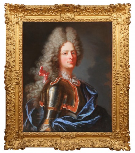 Portrait d’un officier, Hyacinthe Rigaud et atelier, école française du XVIIIe siècle