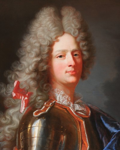 Tableaux et dessins Tableaux XVIIIe siècle - Portrait d’un officier, Hyacinthe Rigaud et atelier, école française du XVIIIe siècle