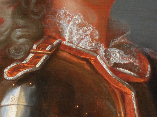 Louis XIV - Portrait d’un officier, Hyacinthe Rigaud et atelier, école française du XVIIIe siècle