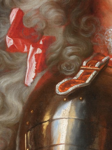 Antiquités - Portrait d’un officier, Hyacinthe Rigaud et atelier, école française du XVIIIe siècle