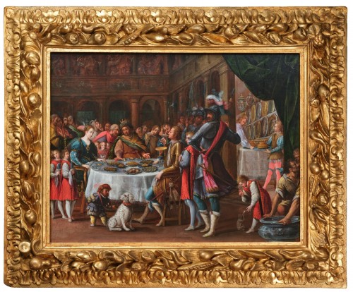 Festin d’Esther, école Italienne du début du XVIIe siècle attribué à Denys Calvaert