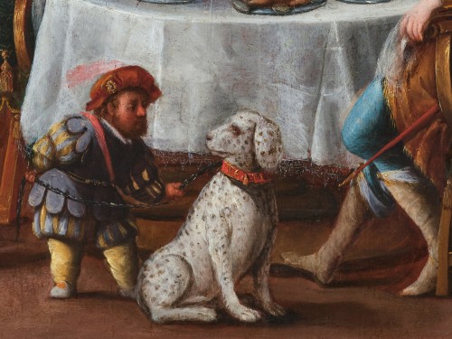 Festin d’Esther, école Italienne du début du XVIIe siècle attribué à Denys Calvaert - Renaissance