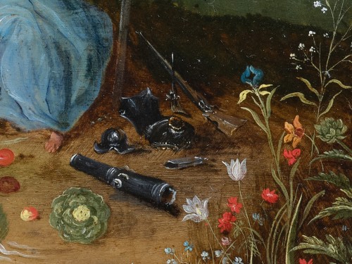Allégorie des Quatre Éléments, atelier de Jan Brueghel le Jeune, huile sur cuivre - Louis XIII
