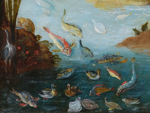 Louis XIII - Allégorie des Quatre Éléments, atelier de Jan Brueghel le Jeune, huile sur cuivre