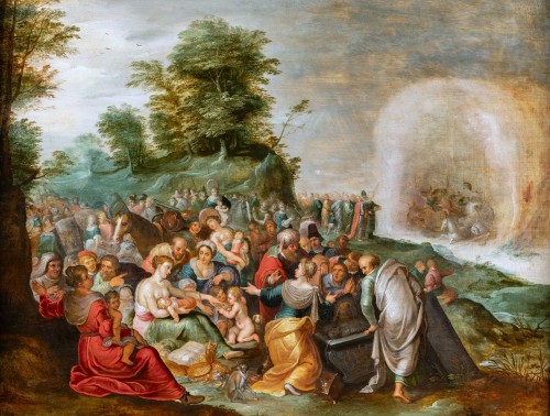 The Crossing of the Red Sea, Workshop of Frans Francken II, Antwerp 17th c. - Paintings & Drawings Style Louis XIII