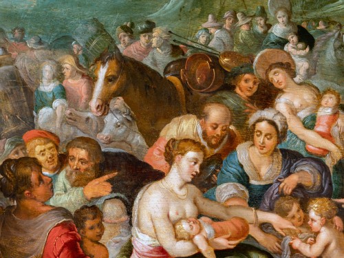 Paintings & Drawings  - The Crossing of the Red Sea, Workshop of Frans Francken II, Antwerp 17th c.