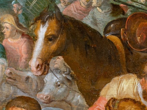 Antiquités - The Crossing of the Red Sea, Workshop of Frans Francken II, Antwerp 17th c.
