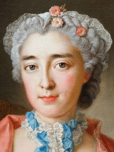 Antiquités - Portrait of a Lady by François Eisen (1695-1778) signed &amp; dated 1748