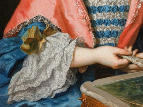 Antiquités - Portrait of a Lady by François Eisen (1695-1778) signed &amp; dated 1748